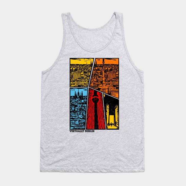 Berlin Skyline - Manga Comic Book Art Style (Colour Version) Tank Top by RCDBerlin